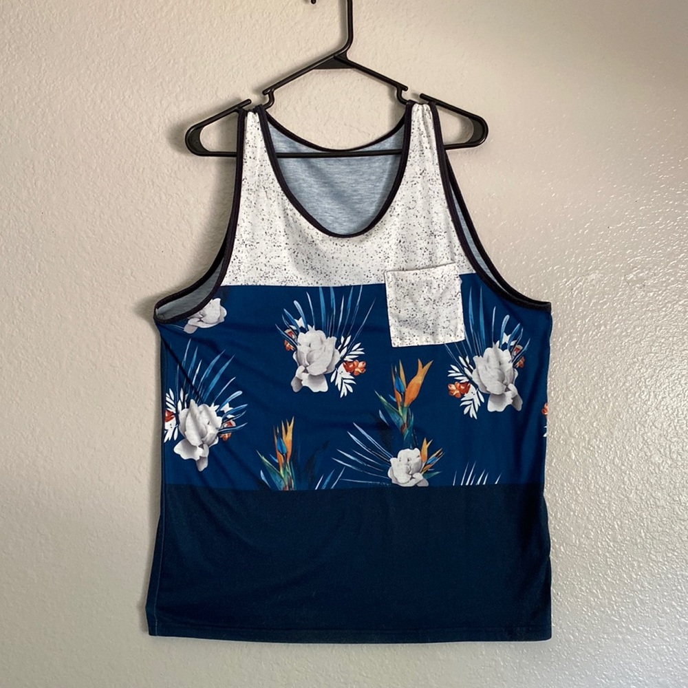 Men’s floral printed tank top